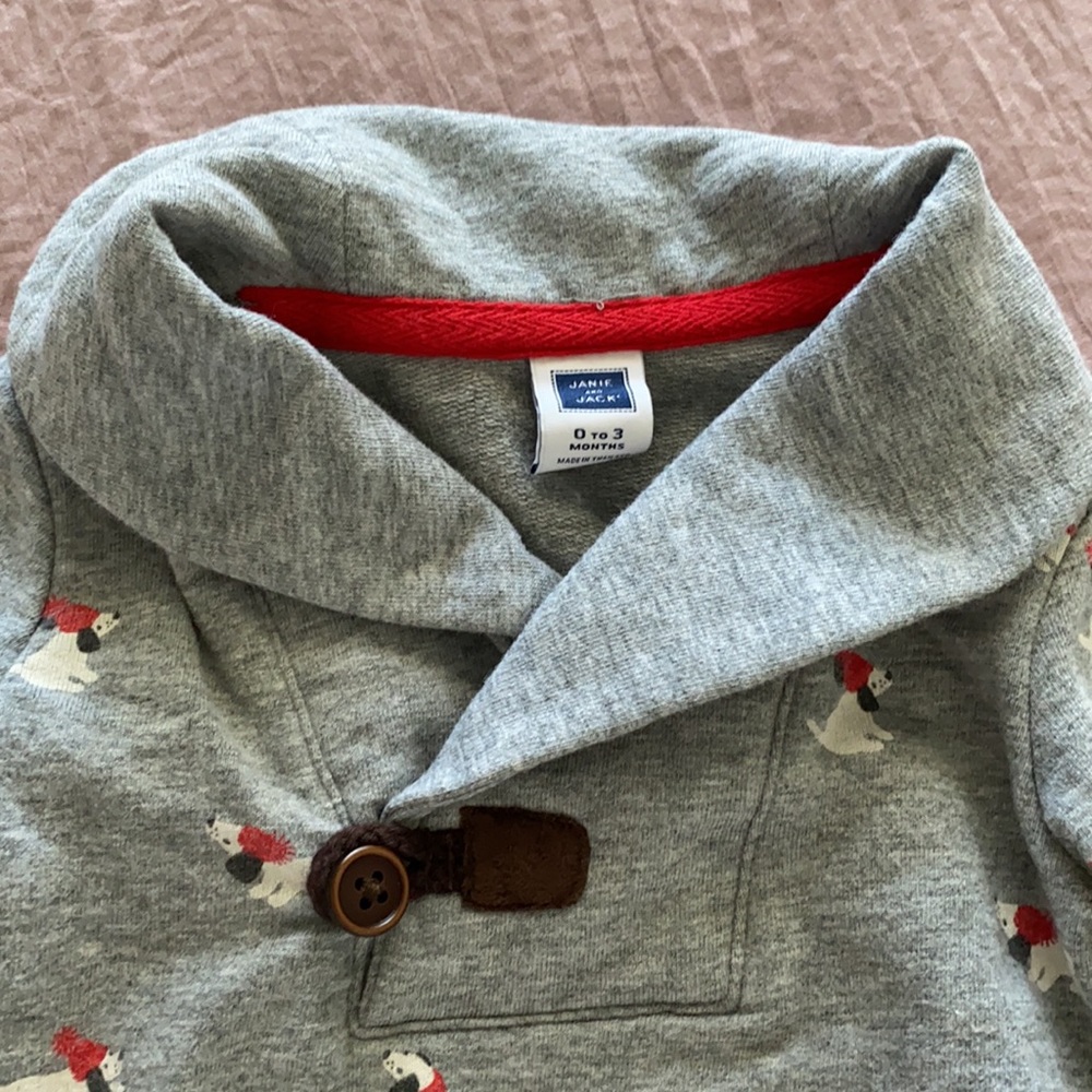 Janie and Jack cowl neck onesie - Picture 2 of 4